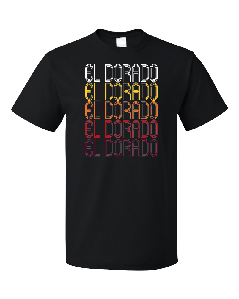 Standard Black El Dorado, AR | Retro, Vintage Style Arkansas Pride  T-shirt
