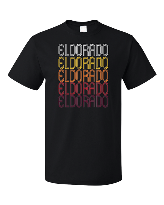 Standard Black Eldorado, IL | Retro, Vintage Style Illinois Pride  T-shirt