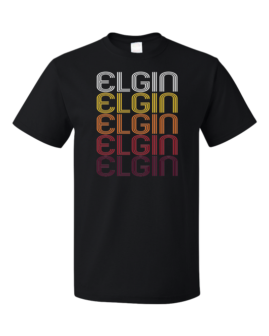 Standard Black Elgin, IL | Retro, Vintage Style Illinois Pride  T-shirt