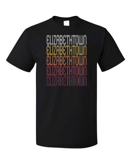Standard Black Elizabethtown, NC | Retro, Vintage Style North Carolina Pride  T-shirt