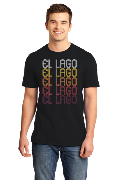 Standard Black El Lago, TX | Retro, Vintage Style Texas Pride  T-shirt