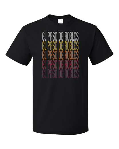 Standard Black El Paso de Robles, CA | Retro, Vintage Style California Pride  T-shirt