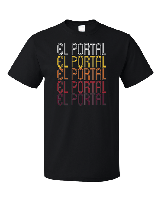 Standard Black El Portal, FL | Retro, Vintage Style Florida Pride  T-shirt