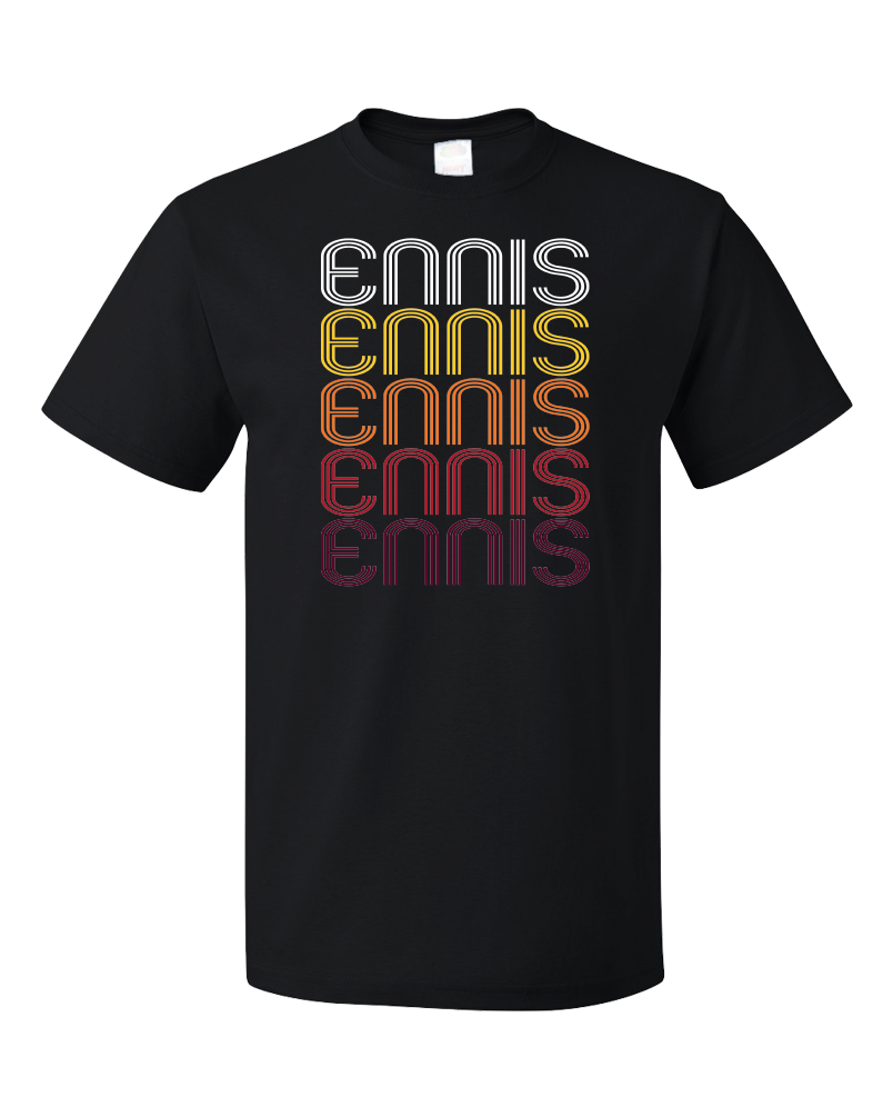 Standard Black Ennis, TX | Retro, Vintage Style Texas Pride  T-shirt