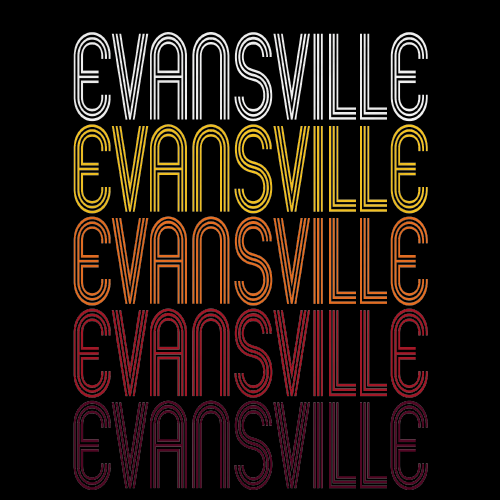 Evansville, IN | Retro, Vintage Style Indiana Pride 