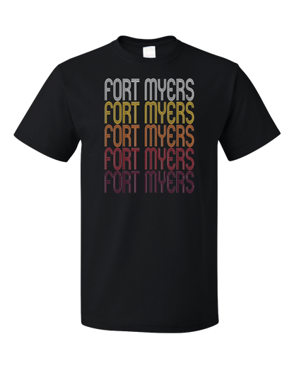 Standard Black Fort Myers, FL | Retro, Vintage Style Florida Pride  T-shirt