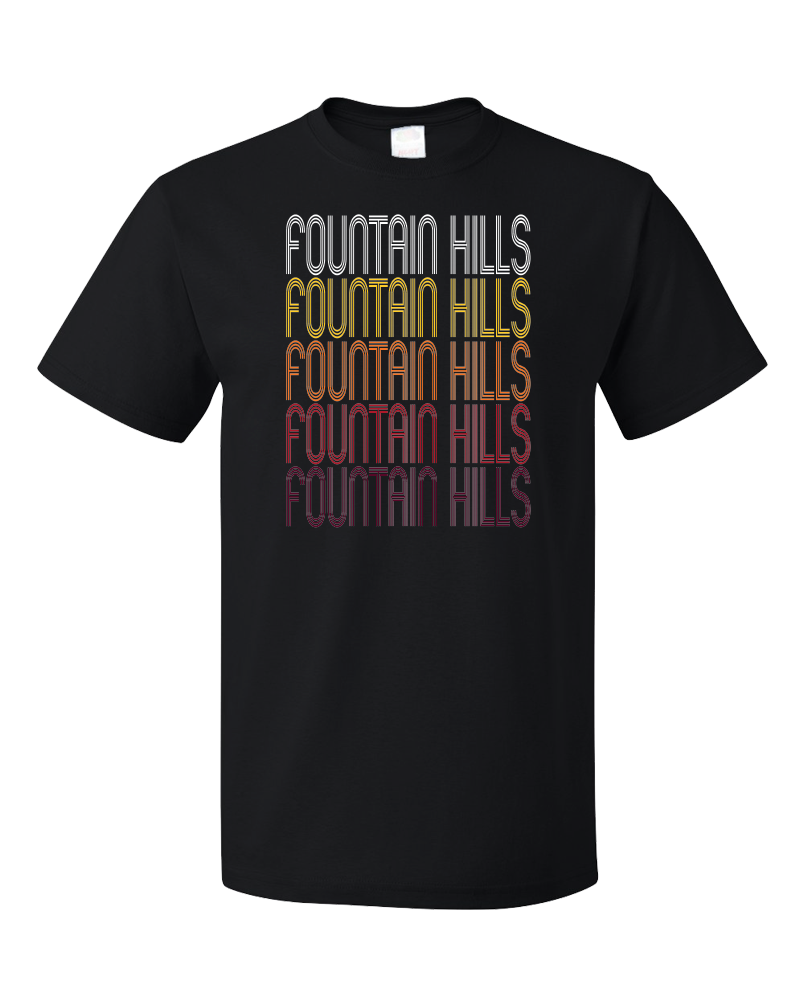 Standard Black Fountain Hills, AZ | Retro, Vintage Style Arizona Pride  T-shirt