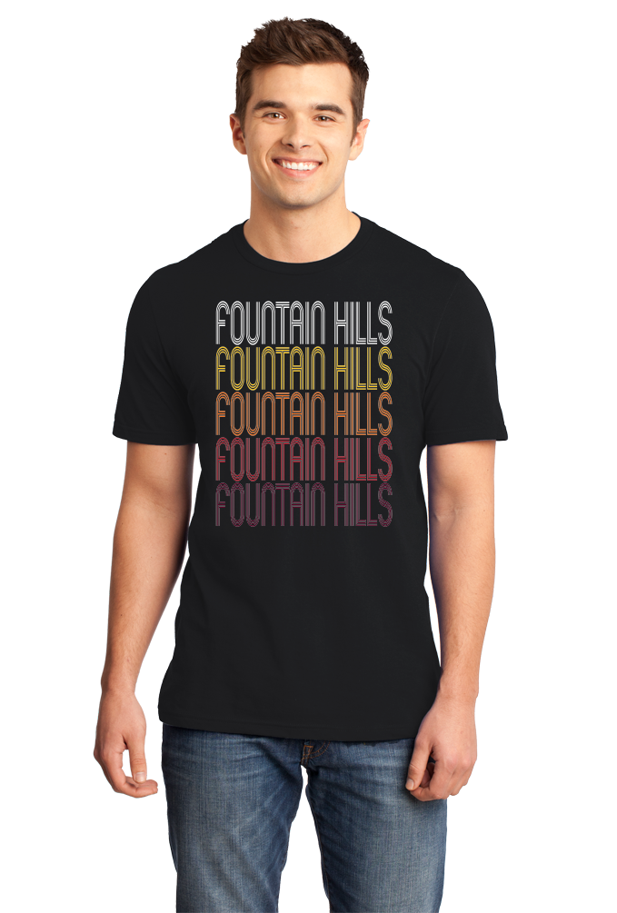 Standard Black Fountain Hills, AZ | Retro, Vintage Style Arizona Pride  T-shirt