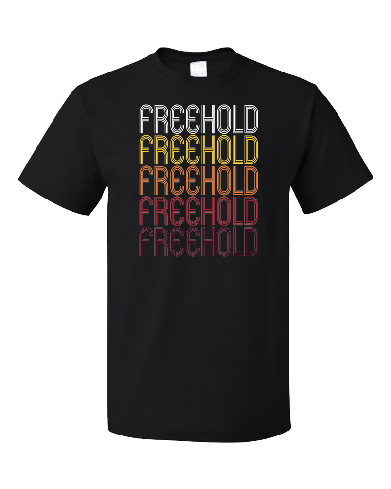 Standard Black Freehold, NJ | Retro, Vintage Style New Jersey Pride  T-shirt