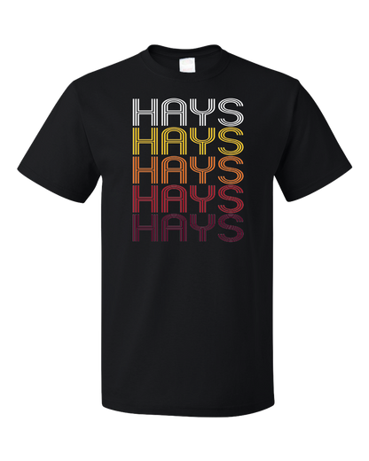 Standard Black Hays, KS | Retro, Vintage Style Kansas Pride  T-shirt