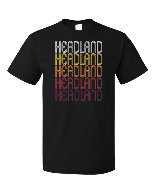 Standard Black Headland, AL | Retro, Vintage Style Alabama Pride  T-shirt