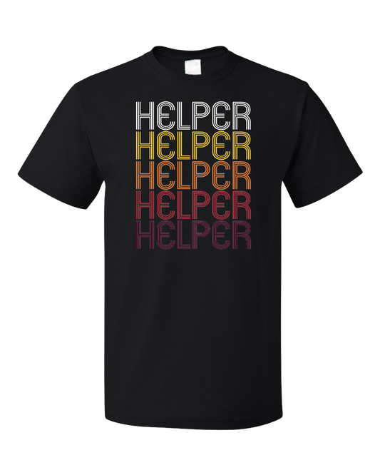 Standard Black Helper, UT | Retro, Vintage Style Utah Pride  T-shirt