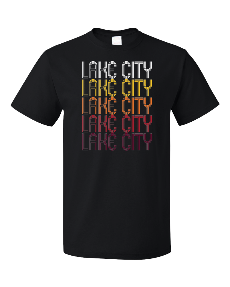 Standard Black Lake City, AR | Retro, Vintage Style Arkansas Pride  T-shirt