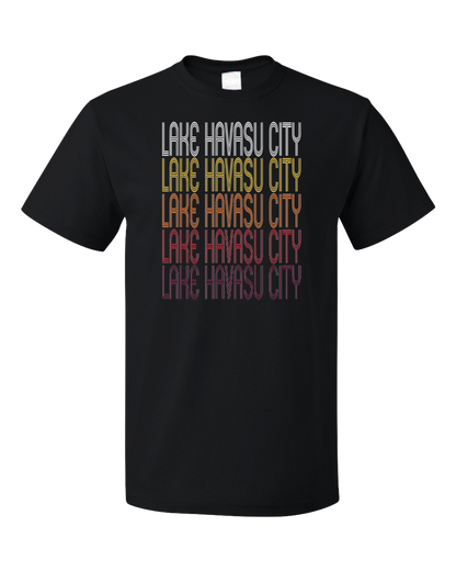 Standard Black Lake Havasu City, AZ | Retro, Vintage Style Arizona Pride  T-shirt