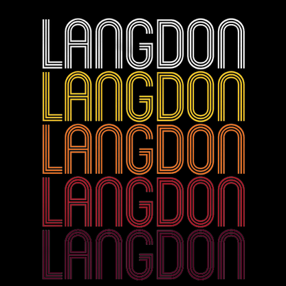 Langdon, ND | Retro, Vintage Style North Dakota Pride 