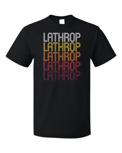 Standard Black Lathrop, MO | Retro, Vintage Style Missouri Pride  T-shirt