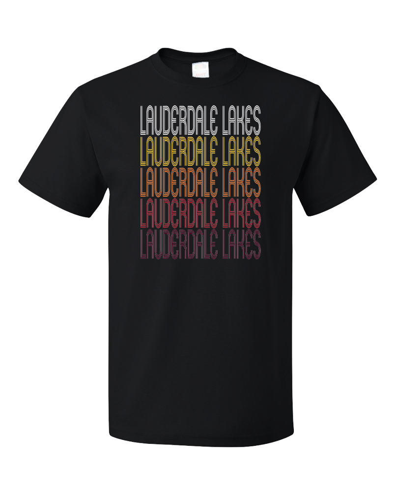 Standard Black Lauderdale Lakes, FL | Retro, Vintage Style Florida Pride  T-shirt