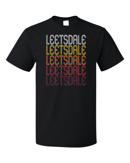 Standard Black Leetsdale, PA | Retro, Vintage Style Pennsylvania Pride  T-shirt