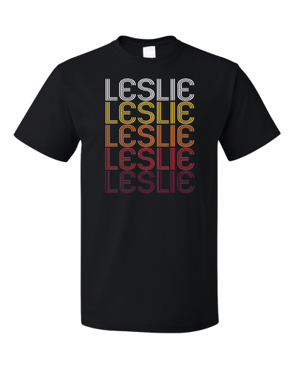 Standard Black Leslie, MI | Retro, Vintage Style Michigan Pride  T-shirt