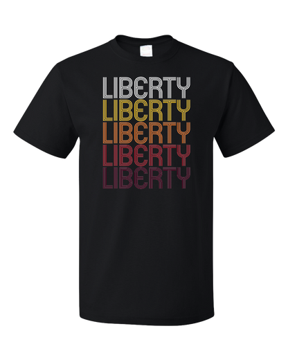 Standard Black Liberty, TX | Retro, Vintage Style Texas Pride  T-shirt