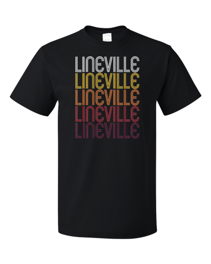 Standard Black Lineville, AL | Retro, Vintage Style Alabama Pride  T-shirt