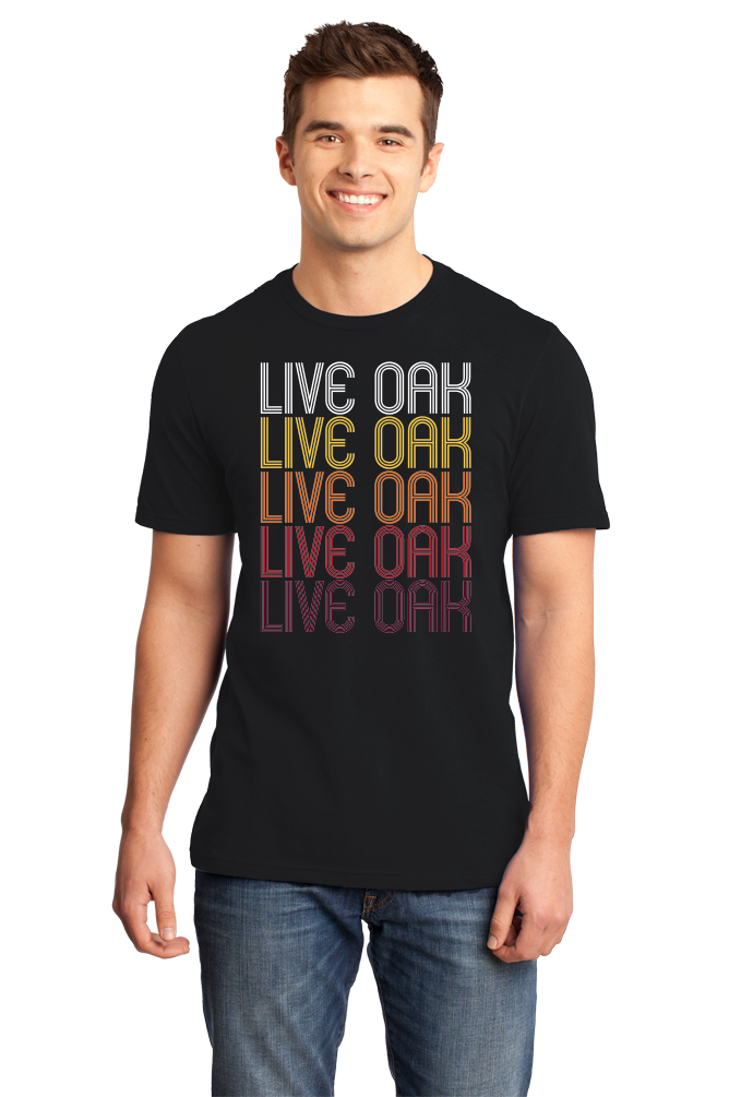 Standard Black Live Oak, TX | Retro, Vintage Style Texas Pride  T-shirt