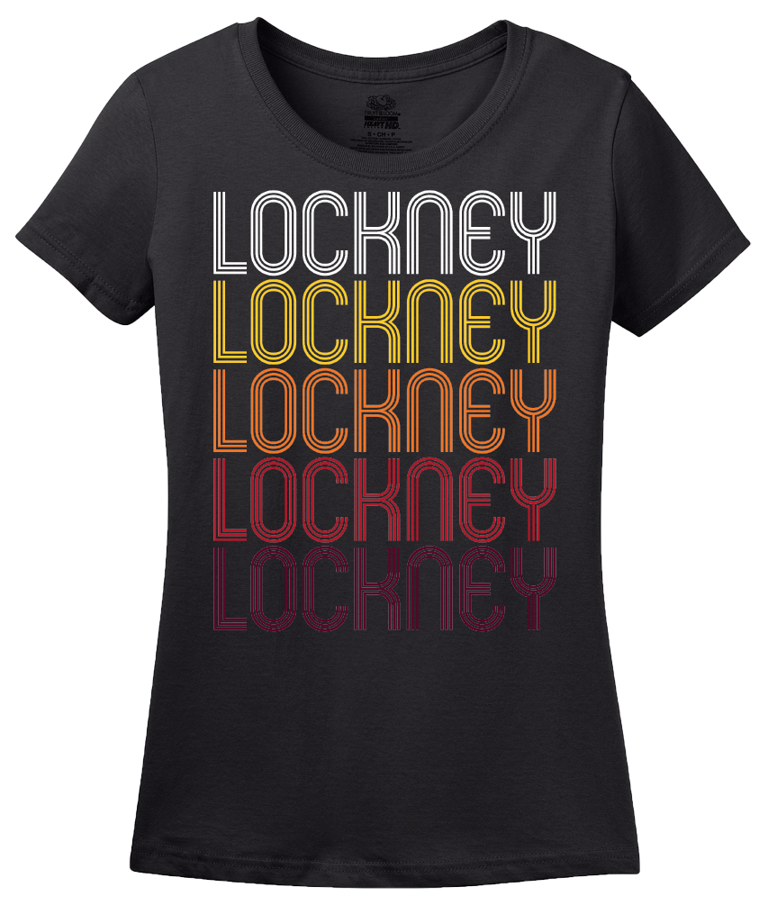 Ladies Black Lockney, TX | Retro, Vintage Style Texas Pride  T-shirt
