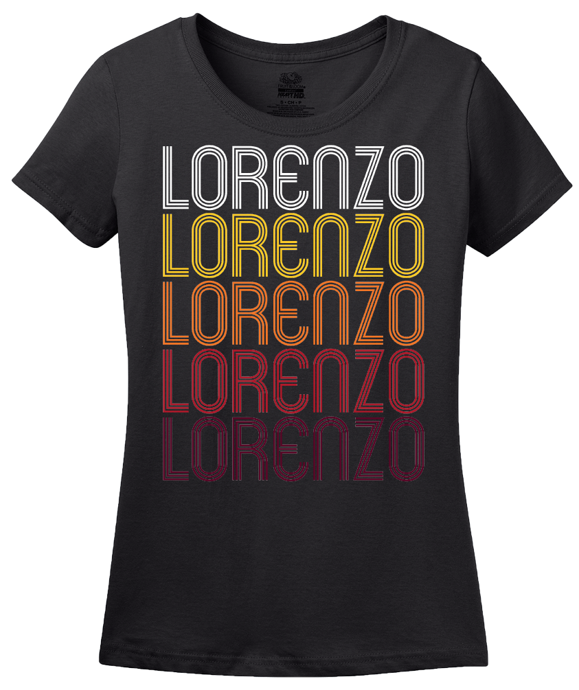 Ladies Black Lorenzo, TX | Retro, Vintage Style Texas Pride  T-shirt