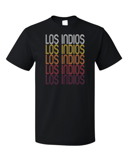 Standard Black Los Indios, TX | Retro, Vintage Style Texas Pride  T-shirt