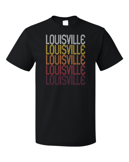 Standard Black Louisville, GA | Retro, Vintage Style Georgia Pride  T-shirt