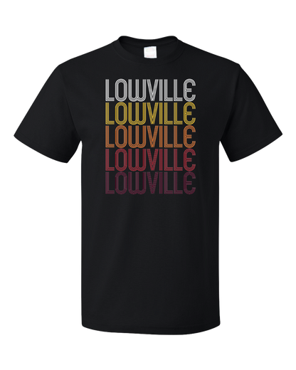 Standard Black Lowville, NY | Retro, Vintage Style New York Pride  T-shirt