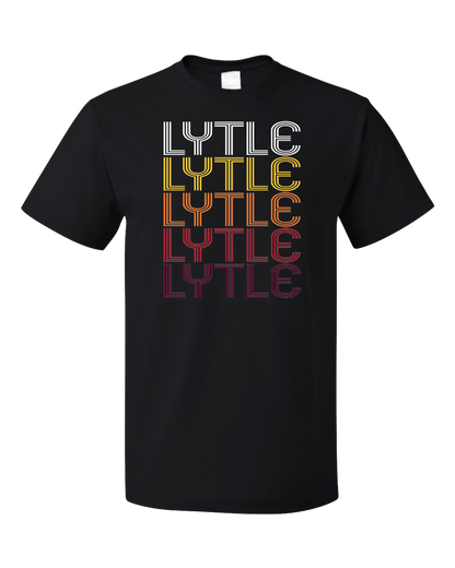 Standard Black Lytle, TX | Retro, Vintage Style Texas Pride  T-shirt