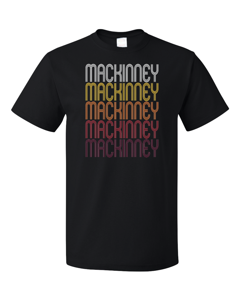 Standard Black Mackinney, TX | Retro, Vintage Style Texas Pride  T-shirt