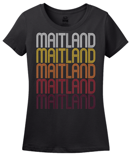 Ladies Black Maitland, FL | Retro, Vintage Style Florida Pride  T-shirt