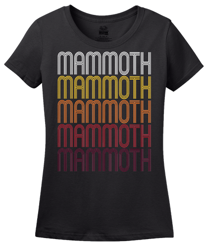 Ladies Black Mammoth, AZ | Retro, Vintage Style Arizona Pride  T-shirt