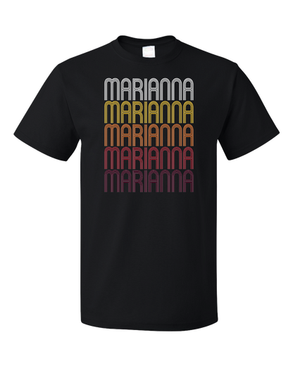Standard Black Marianna, AR | Retro, Vintage Style Arkansas Pride  T-shirt