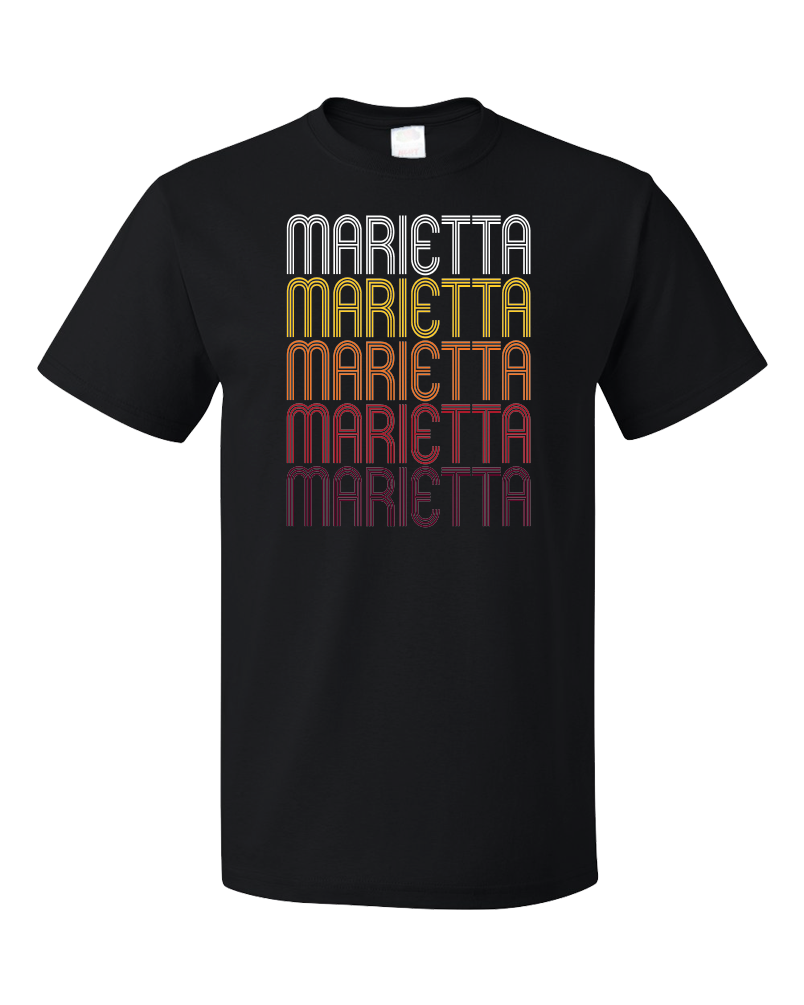 Standard Black Marietta, OH | Retro, Vintage Style Ohio Pride  T-shirt