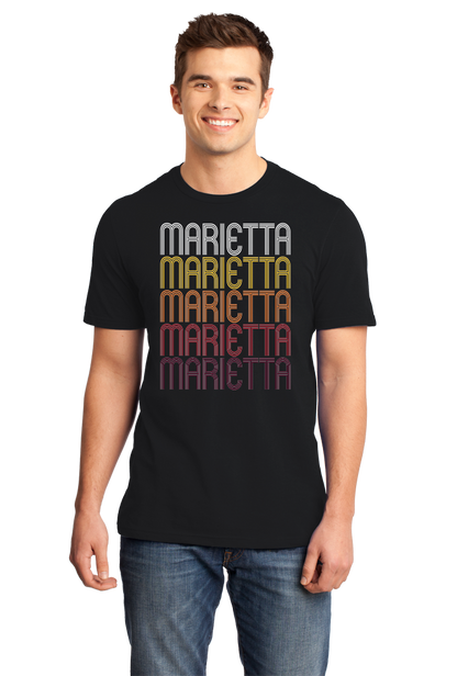 Standard Black Marietta, OK | Retro, Vintage Style Oklahoma Pride  T-shirt