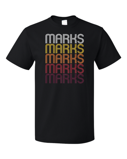 Standard Black Marks, MS | Retro, Vintage Style Mississippi Pride  T-shirt