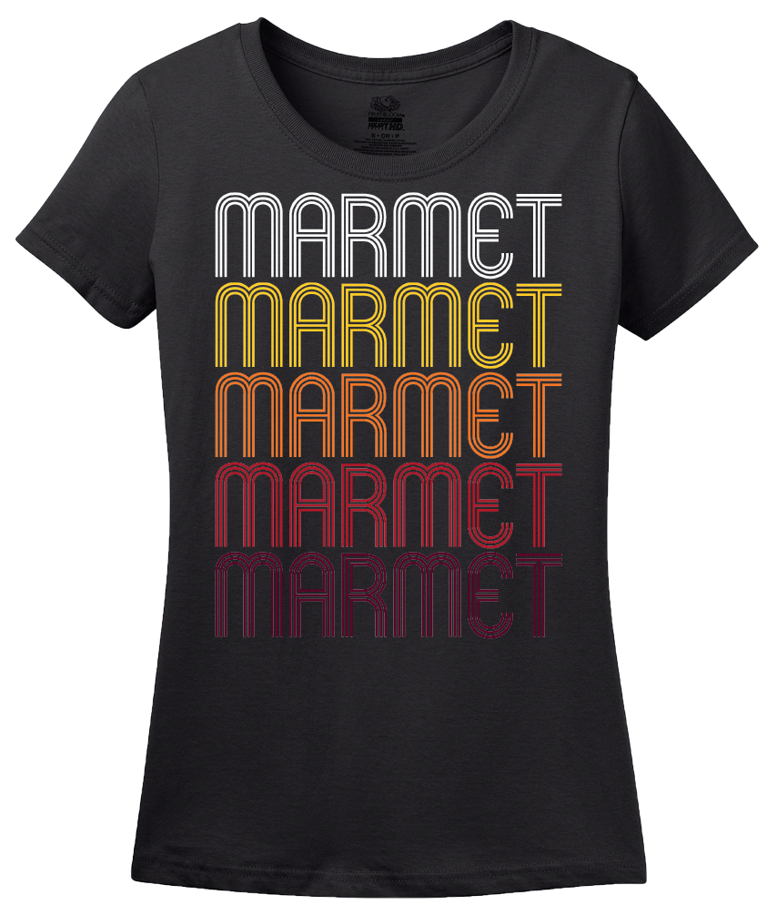Ladies Black Marmet, WV | Retro, Vintage Style West Virginia Pride  T-shirt