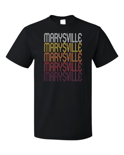 Standard Black Marysville, CA | Retro, Vintage Style California Pride  T-shirt