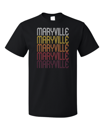 Standard Black Maryville, IL | Retro, Vintage Style Illinois Pride  T-shirt