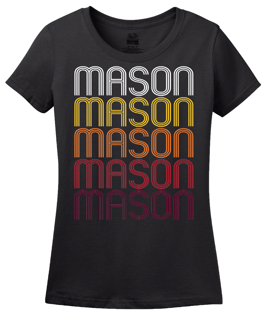 Ladies Black Mason, TX | Retro, Vintage Style Texas Pride  T-shirt