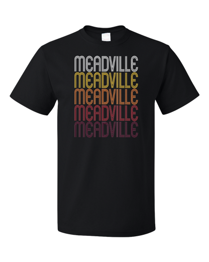 Standard Black Meadville, PA | Retro, Vintage Style Pennsylvania Pride  T-shirt