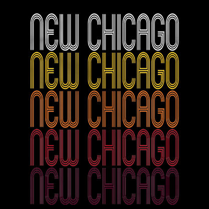 New Chicago, IN | Retro, Vintage Style Indiana Pride 