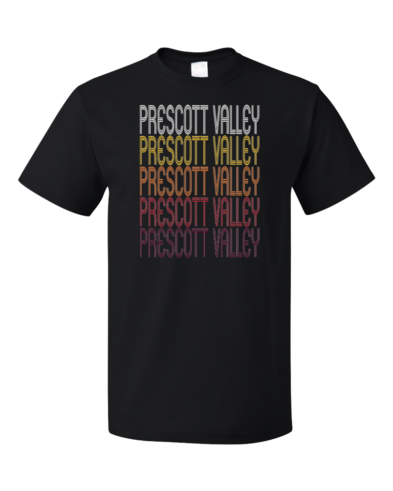 Standard Black Prescott Valley, AZ | Retro, Vintage Style Arizona Pride  T-shirt