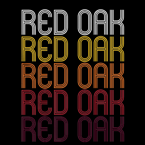 Red Oak, IA | Retro, Vintage Style Iowa Pride 