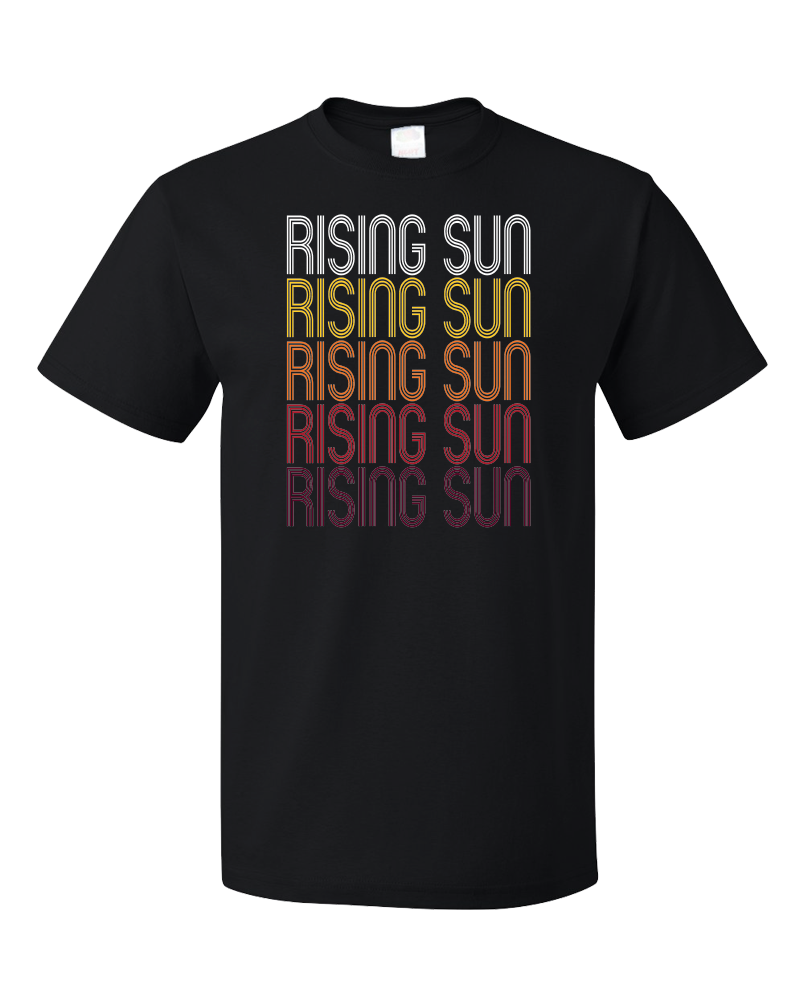 Standard Black Rising Sun, MD | Retro, Vintage Style Maryland Pride  T-shirt