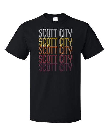 Standard Black Scott City, MO | Retro, Vintage Style Missouri Pride  T-shirt