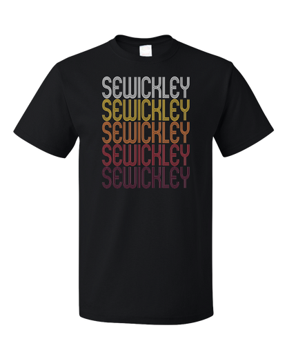 Standard Black Sewickley, PA | Retro, Vintage Style Pennsylvania Pride  T-shirt